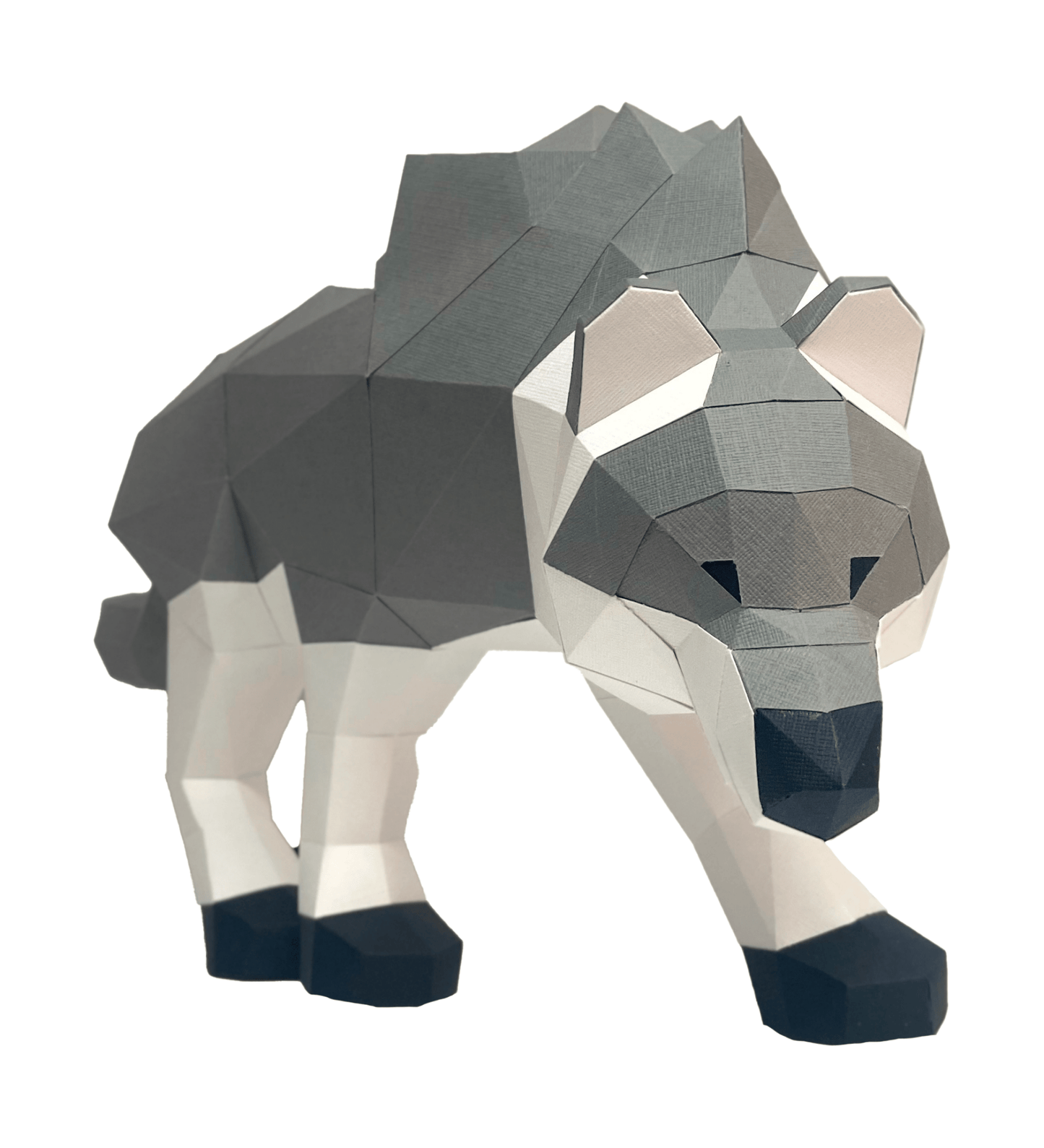 Wolf Hunting - papercraft kit low-poly style