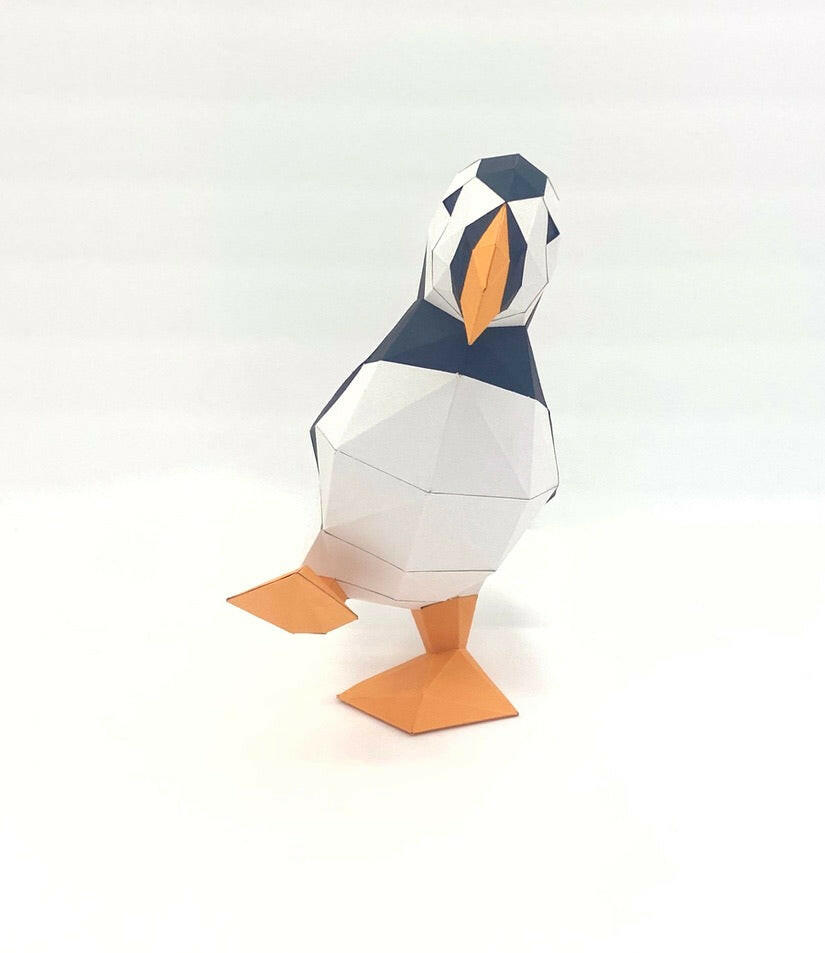 Puffin - papercraft kit low-poly style