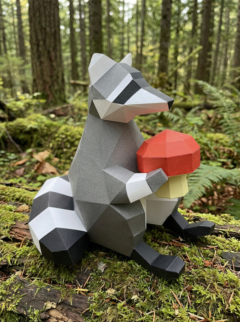 Raccoon - 3D Low Poly Papercraft Kit | Poly Paper Craft – POLY PAPER CRAFT