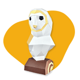 Barn owl - papercraft kit low - poly style