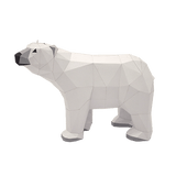 Polar Bear - papercraft kit low-poly style