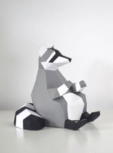 Raccoon - papercraft kit low-poly style