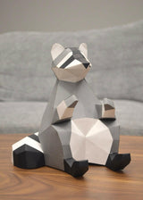 Raccoon - papercraft kit low-poly style