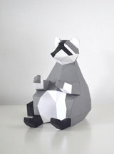 Raccoon - papercraft kit low-poly style