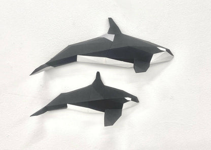 Orca Family POLY PAPER CRAFT